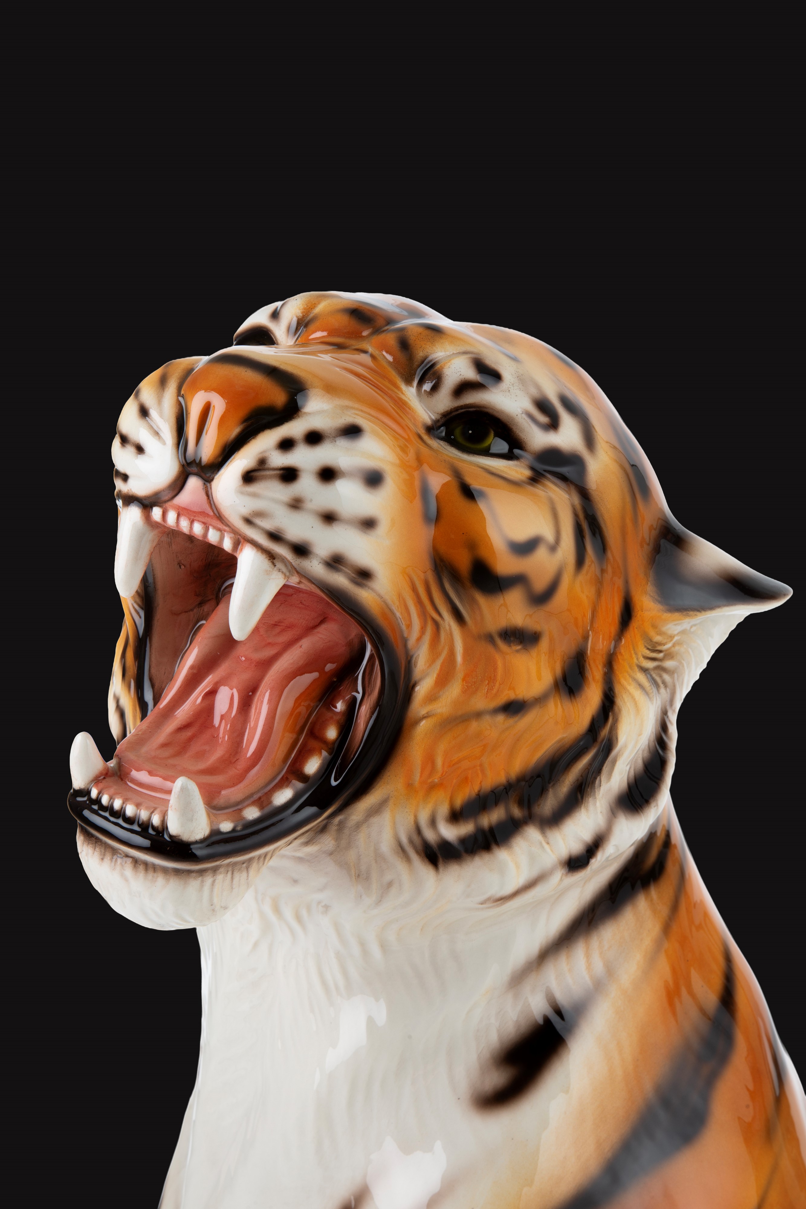 Scultura raffigurante Tigre, in ceramica, altezza circa 88 cm