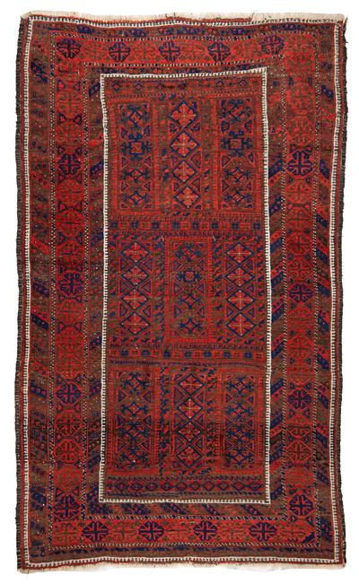 Tappeto Baluch (Persia), campo in vello, fine XIX secolo