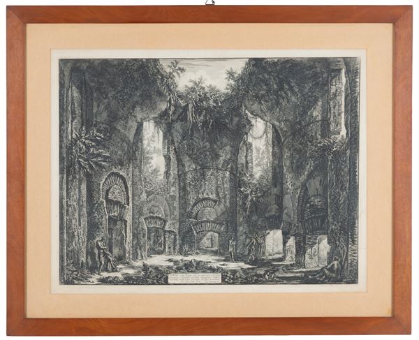 GIOVANNI BATTISTA PIRANESI - Incisione "DIETA, O SIA LUOGO CHE DA INGRESSO A DIVERSI GRANDIOSI CUBICOLI [...]"
