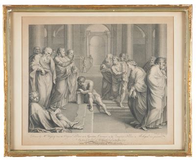 Cristo e l’adultera (incisione su carta)