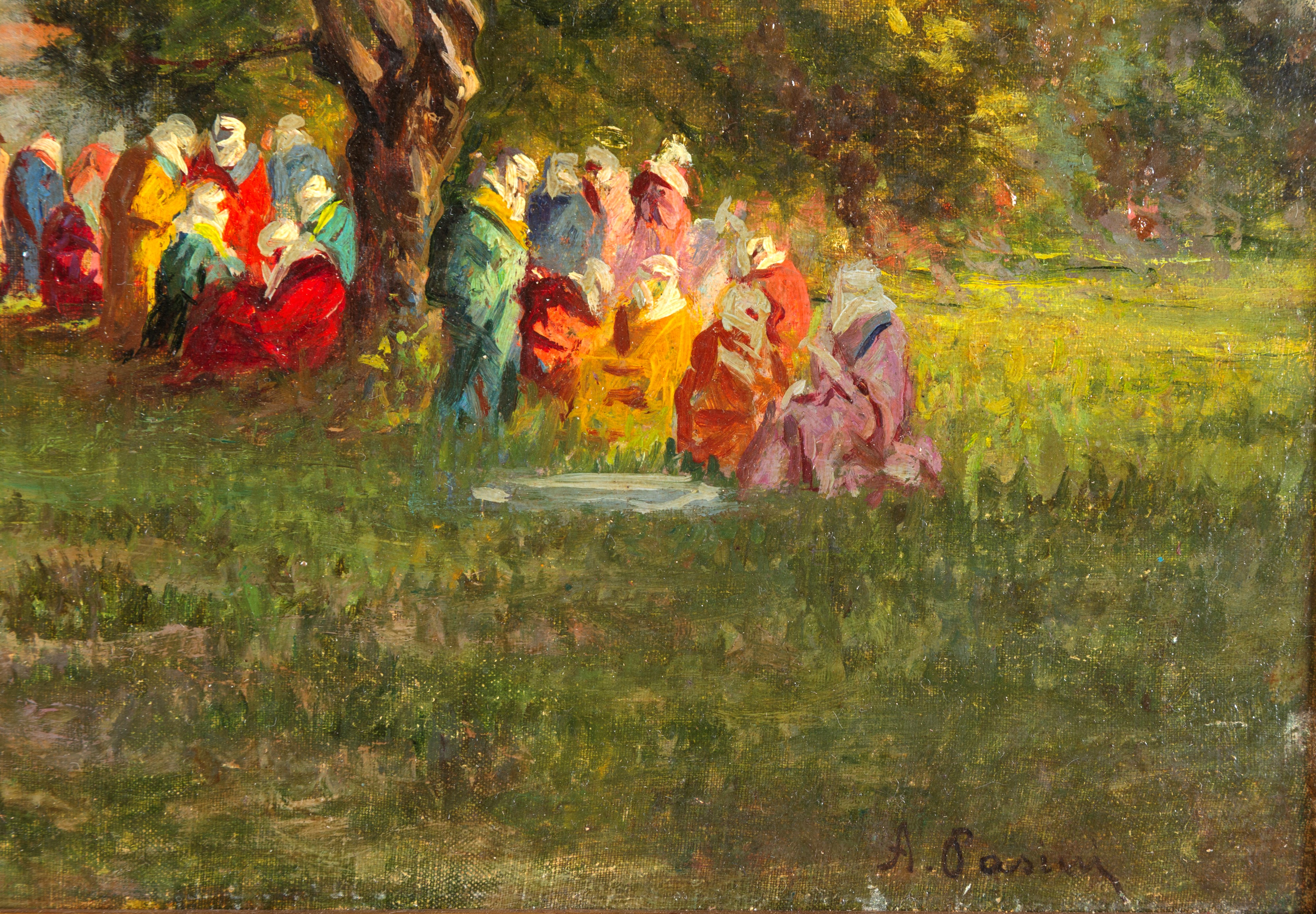 Alberto Pasini - Sosta della carovana, olio su tela