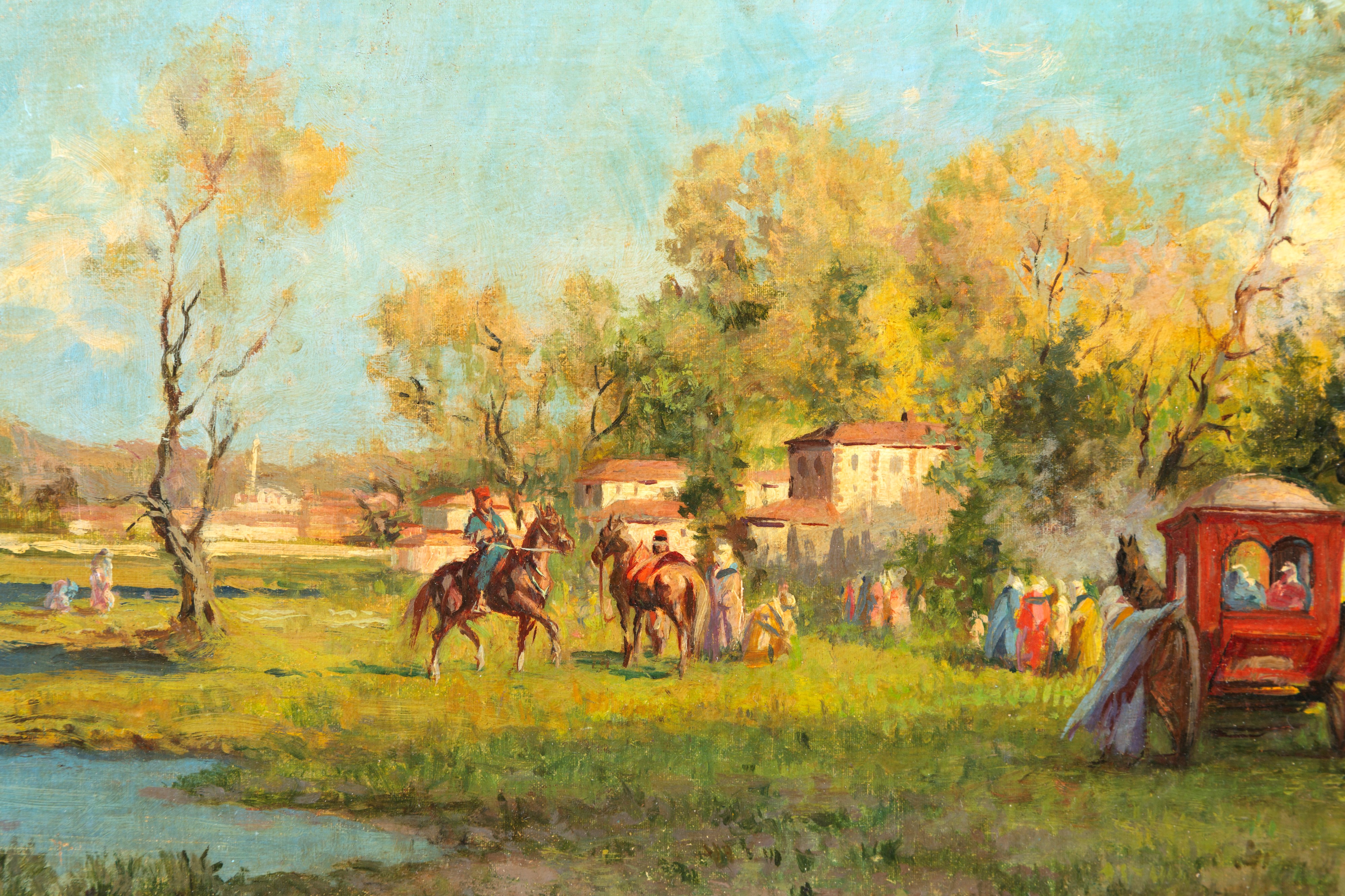 Alberto Pasini - Sosta della carovana, olio su tela