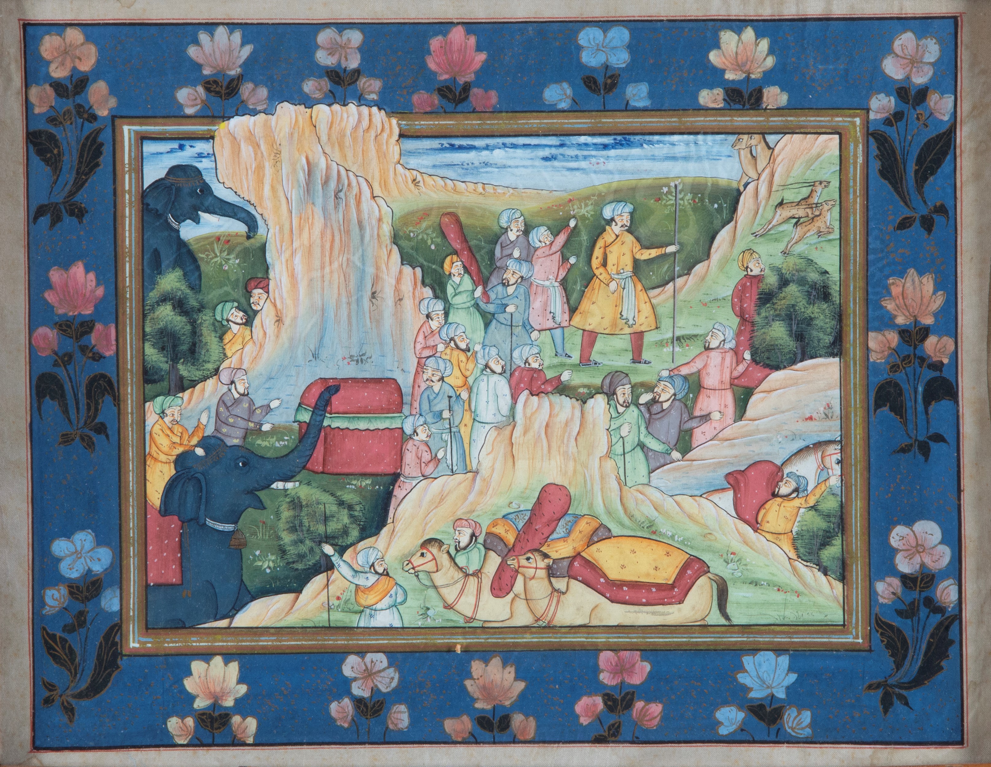 Quattro tempere su seta, Scene di corte indiane (XIX secolo)