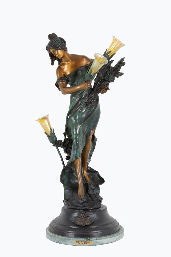 AUGUSTE MOREAU - Lamp-sculpture
