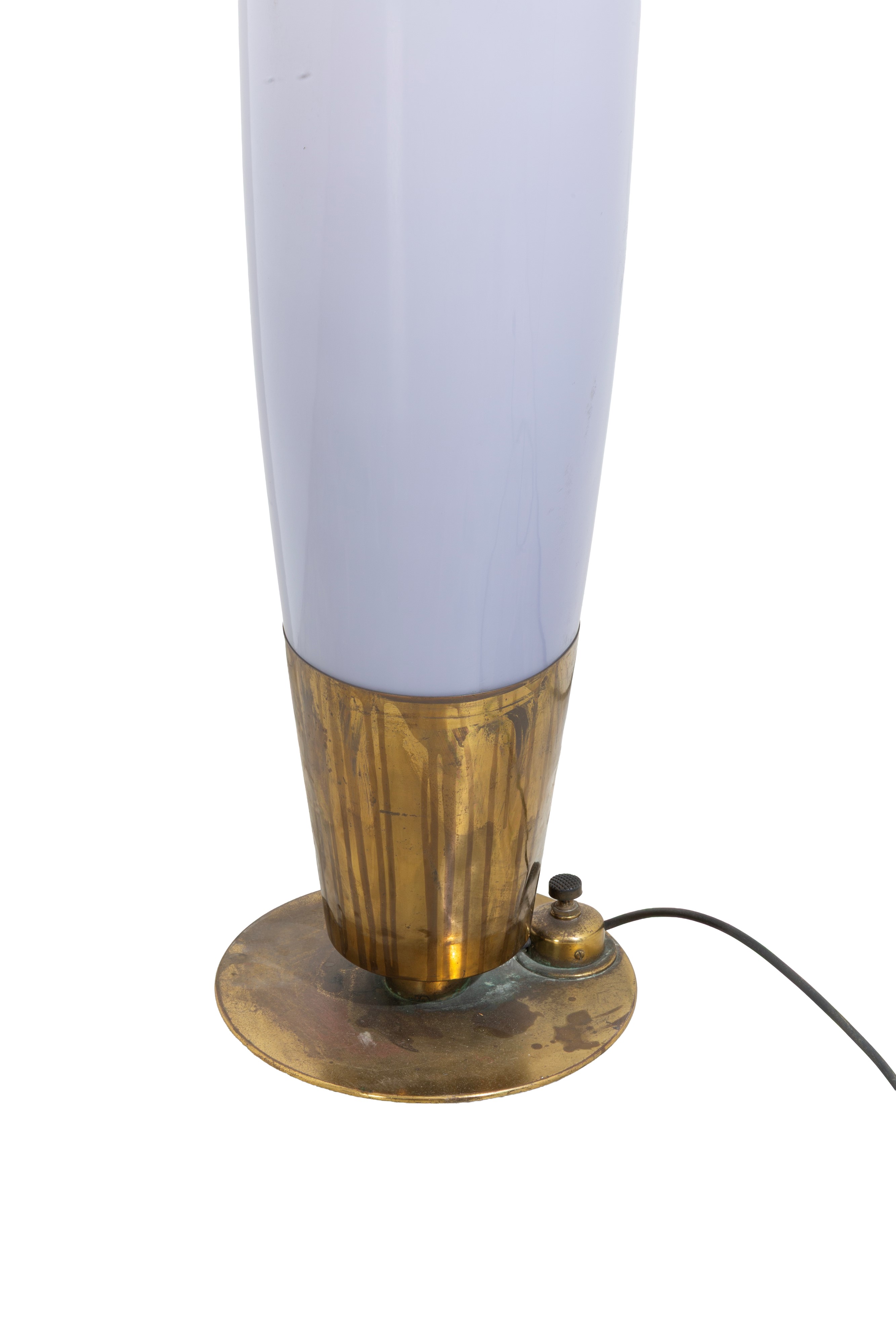 Marzio Cecchi - Lampada da terra in vetro color viola e ottone