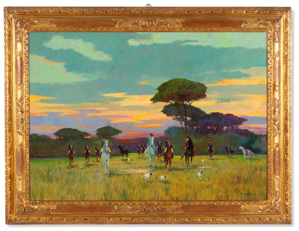 RENATO NATALI - Painting "FOX HUNTING"