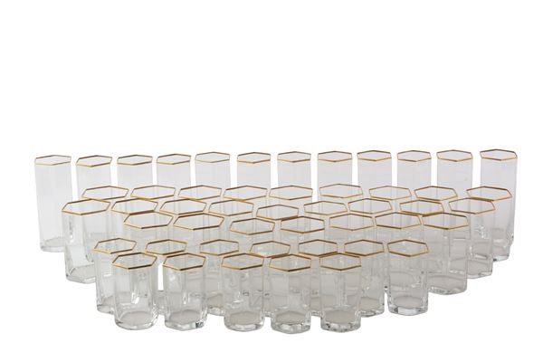 Set of forty-eight glasses. NASON & MORETTI