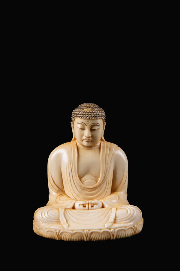 Ivory sculpture "SEATED BUDDHA"