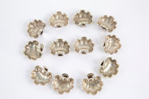 Twelve silver placeholders