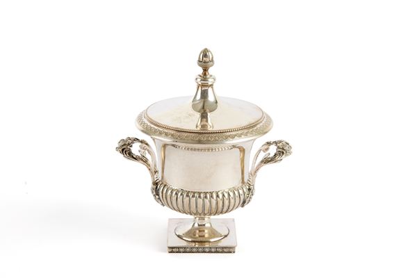 Silver sugar bowl