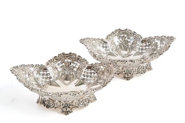 Pair of silver baskets
