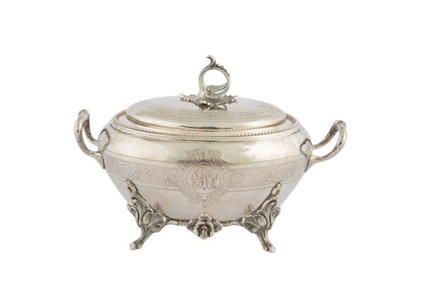 Silver sugar bowl