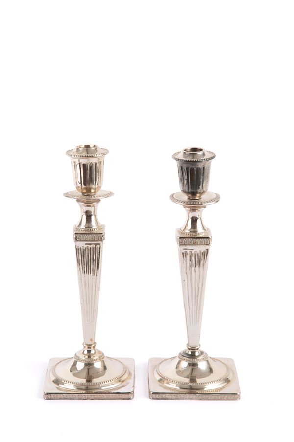 Pair of silver candlesticks