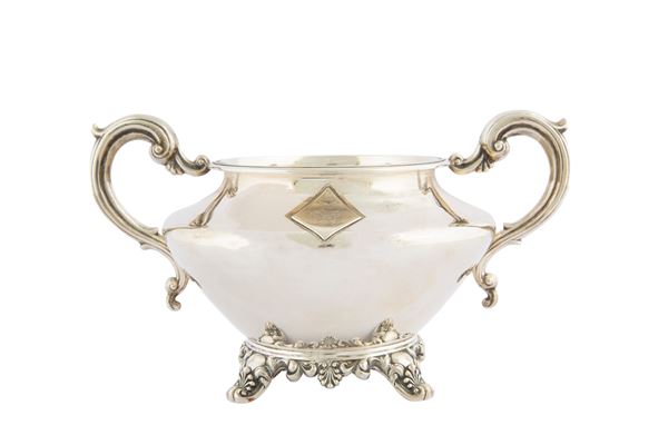 Silver sugar bowl