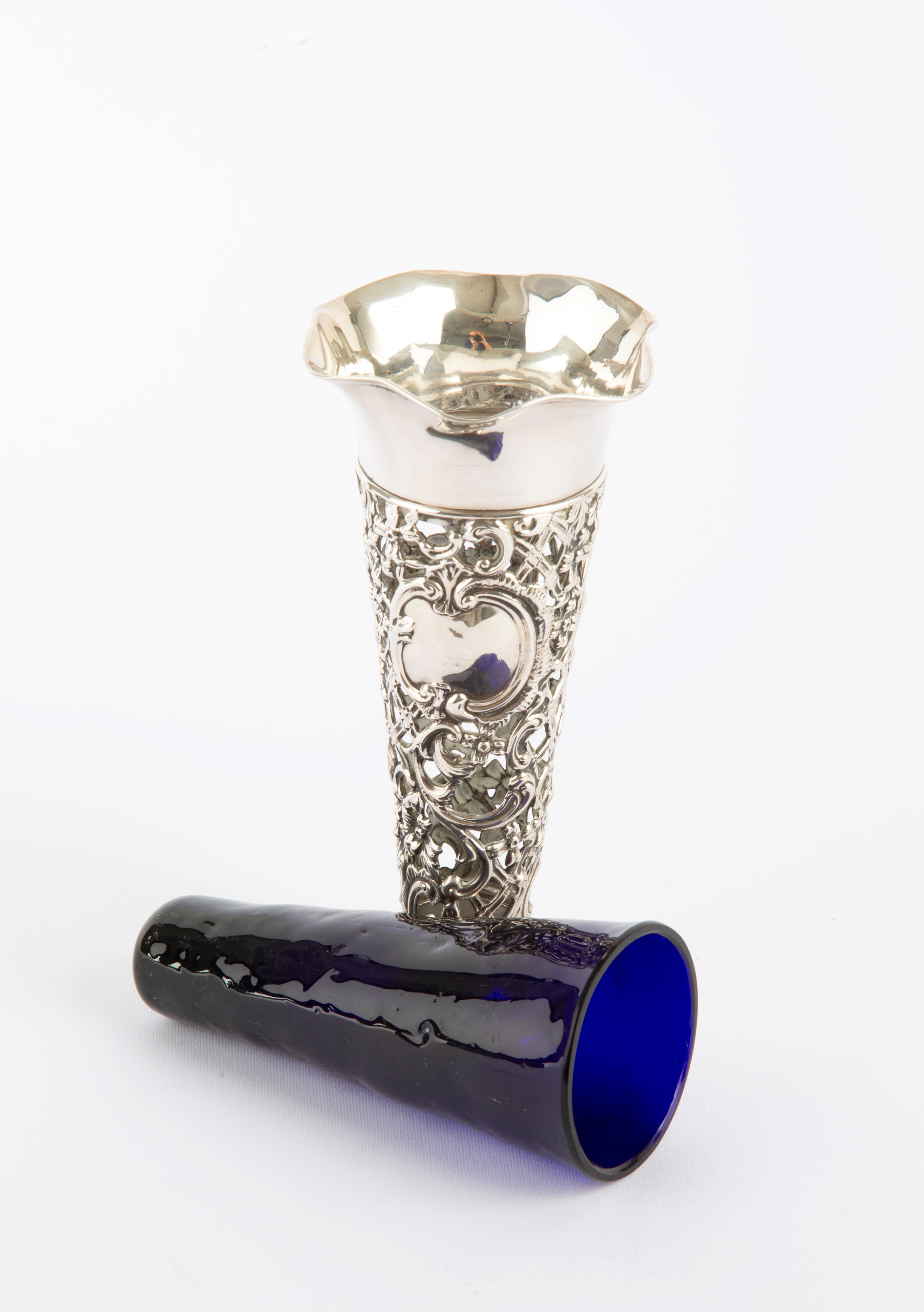 Coppia di Portafiori in Argento