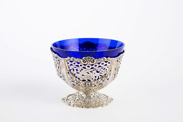 Silver caviar holder