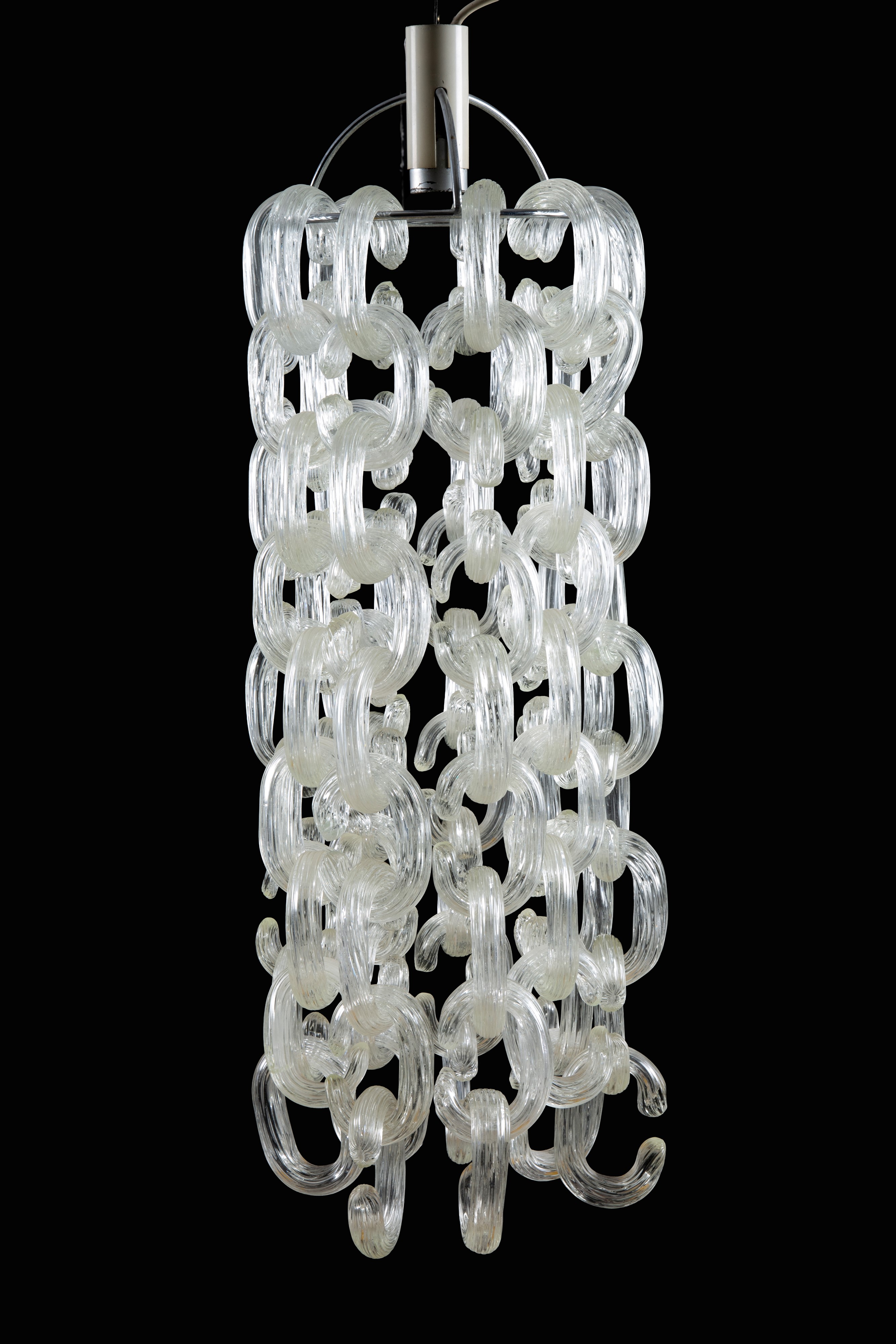 Carlo Nason - Lampadario a una luce con elementi diffusori in vetro di Murano