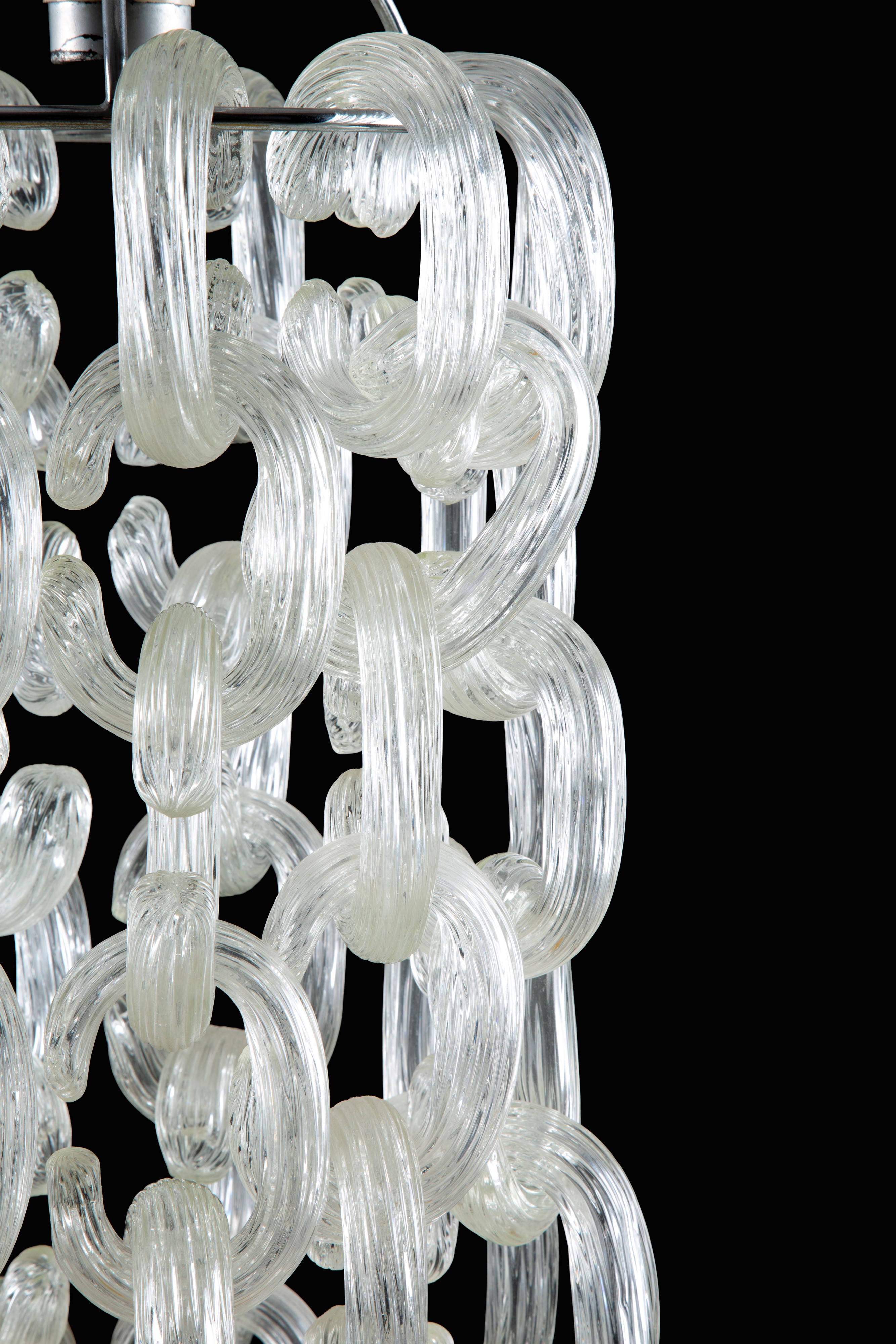Carlo Nason - Lampadario a una luce con elementi diffusori in vetro di Murano