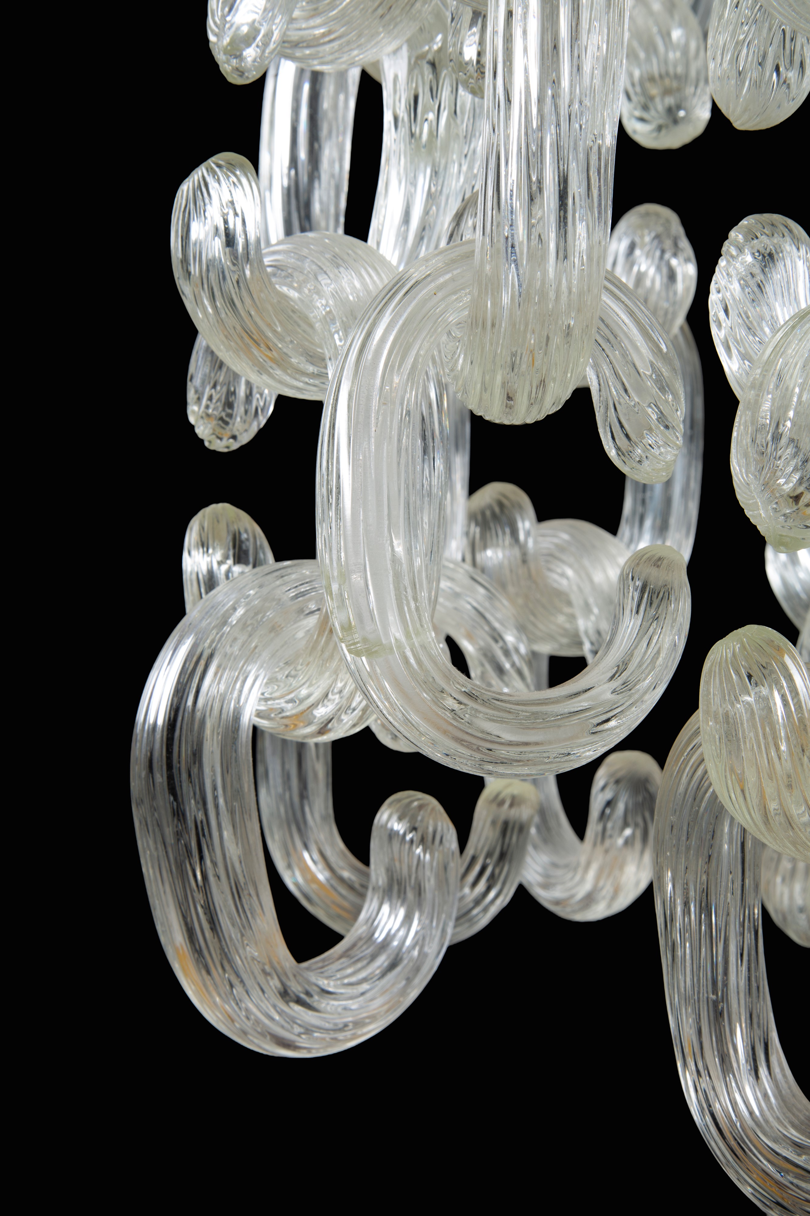 Carlo Nason - Lampadario a una luce con elementi diffusori in vetro di Murano