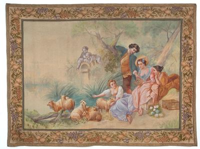 Tappeto decorativo, Scena bucolica (Succo d'erba), fine  XIX secolo