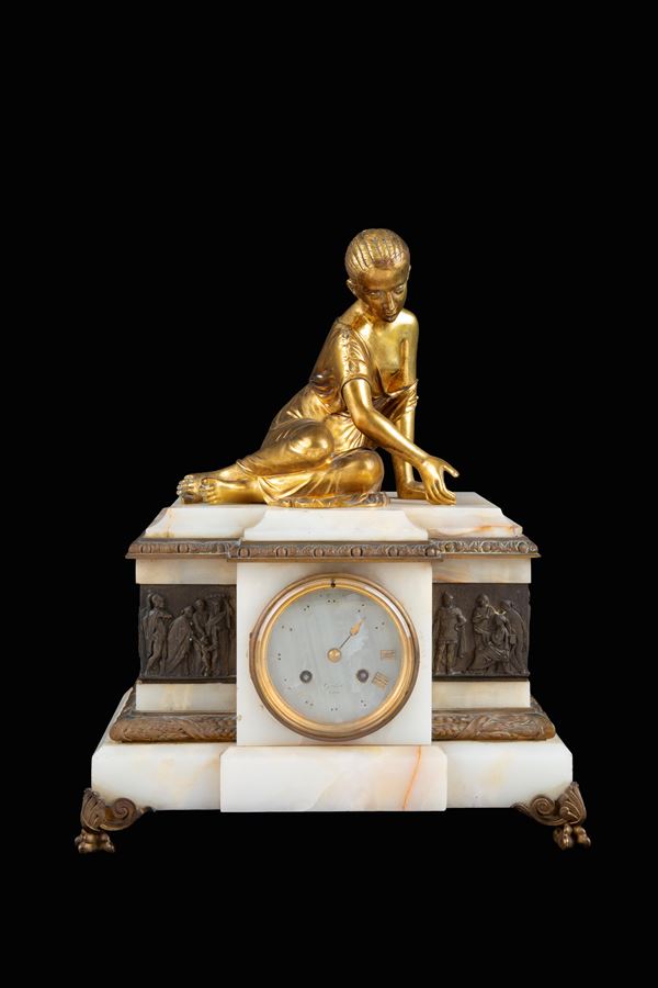 Alabaster clock