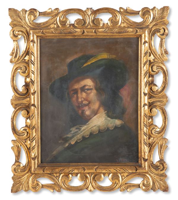 Painting "PORTRAIT OF A MAN WITH A FEATHERED HAT"