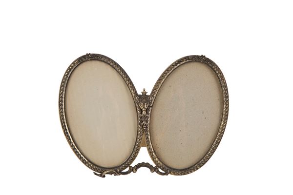Double silver photo frame
