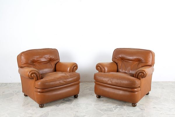 Pair of Poppy armchairs. POLTRONA FRAU