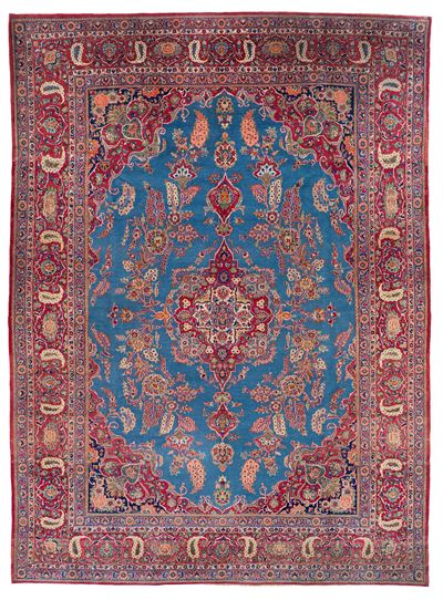 Tappeto Kashan persiano, tappeto annodato (ca. 366×267 cm)