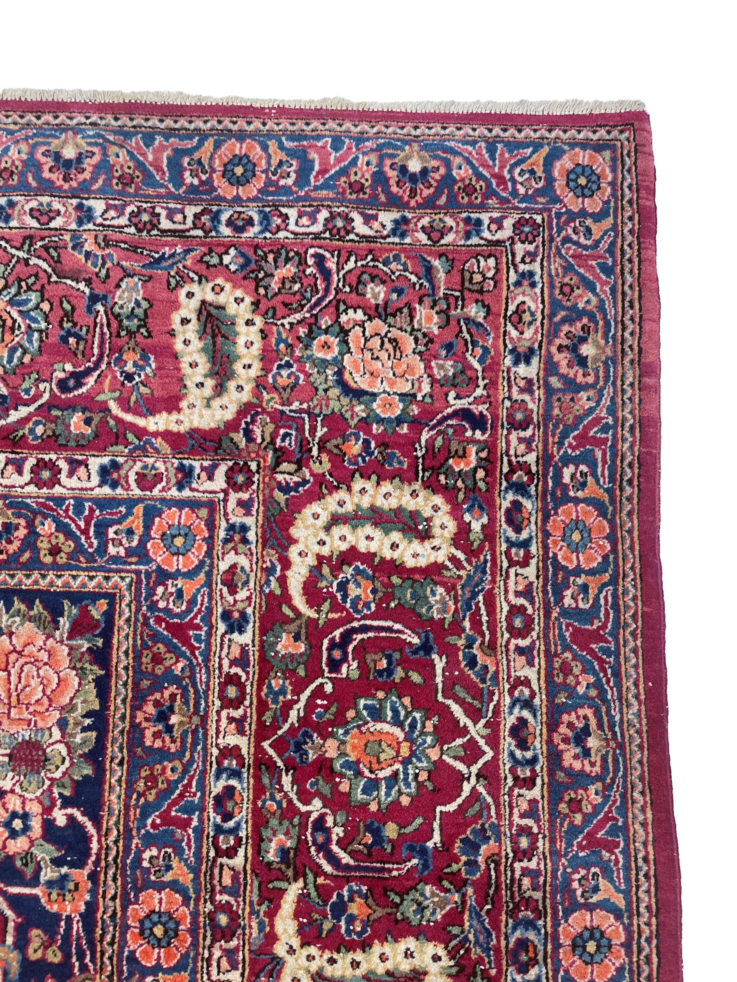 Tappeto Kashan persiano, tappeto annodato (ca. 366×267 cm)