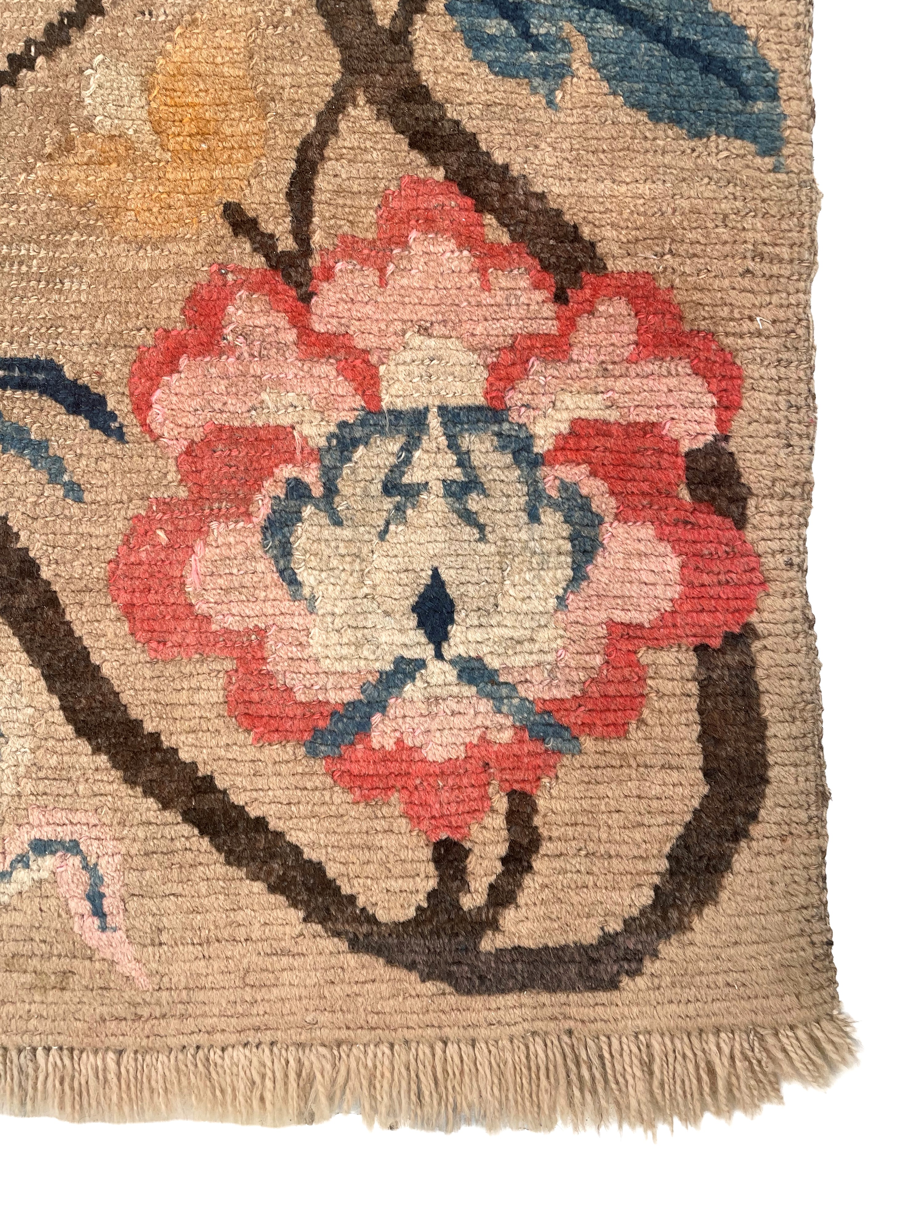 Tappeto tibetano, inizi XX secolo, dimensioni ca. 193x102 cm