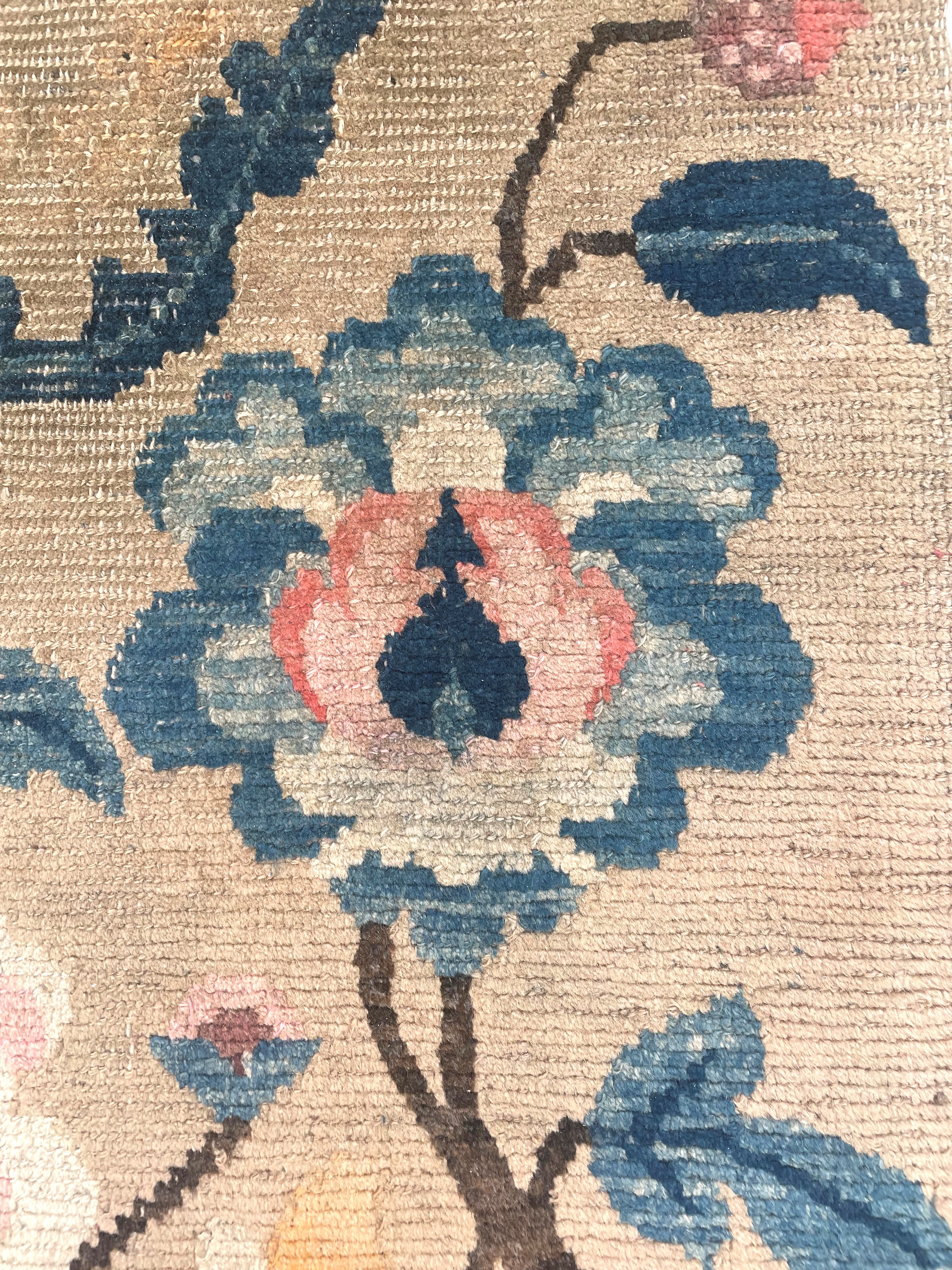 Tappeto tibetano, inizi XX secolo, dimensioni ca. 193x102 cm