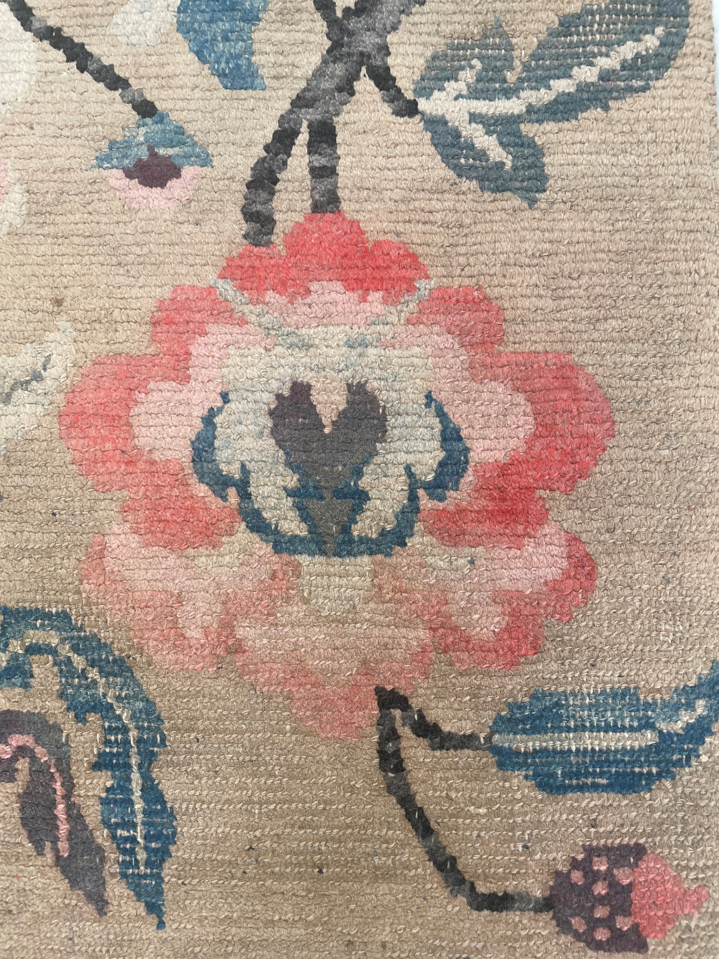 Tappeto tibetano, inizi XX secolo, dimensioni ca. 193x102 cm