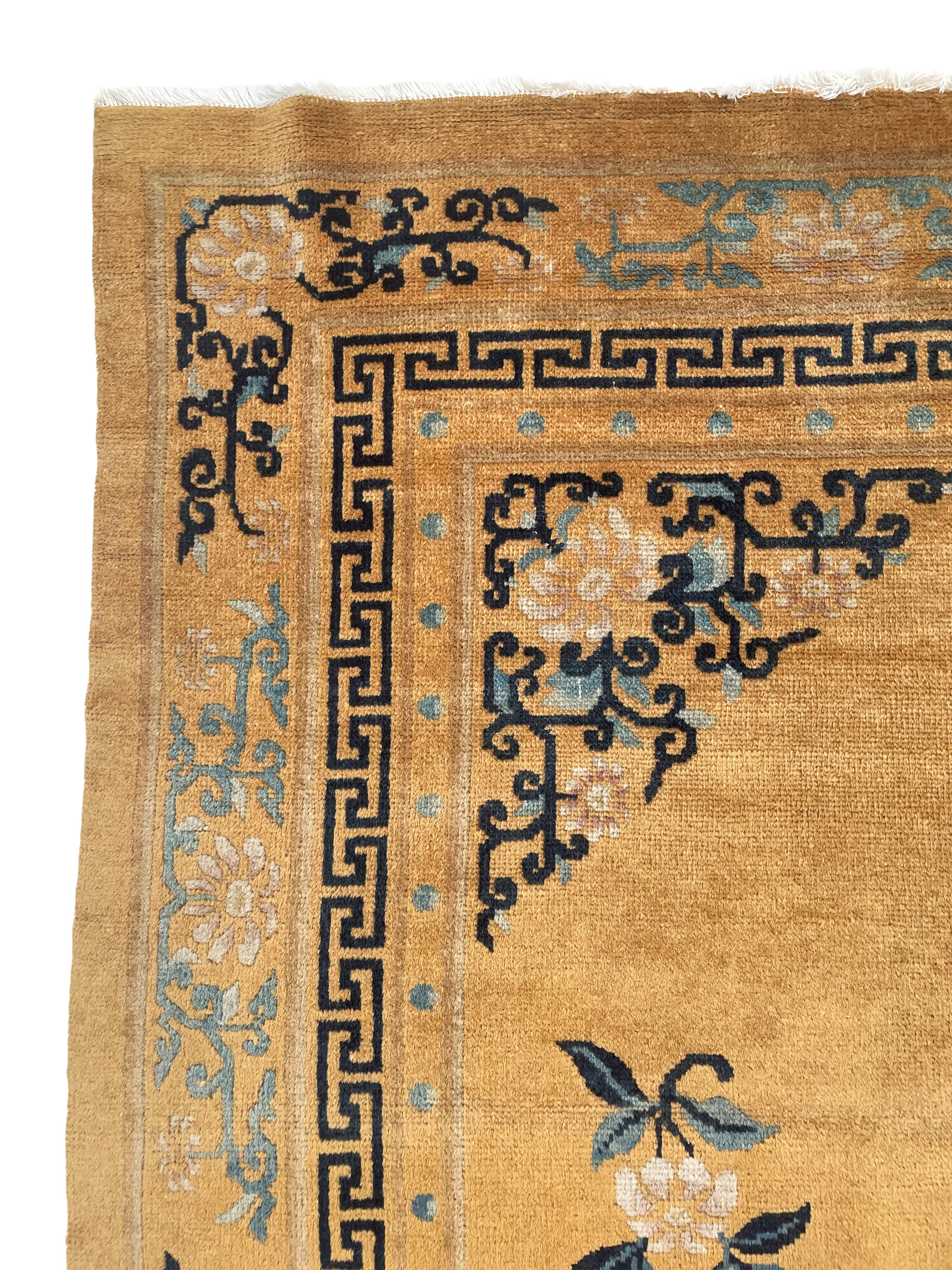 Tappeto Ningxia, lana extra fine (serica), Cina, inizio XX secolo