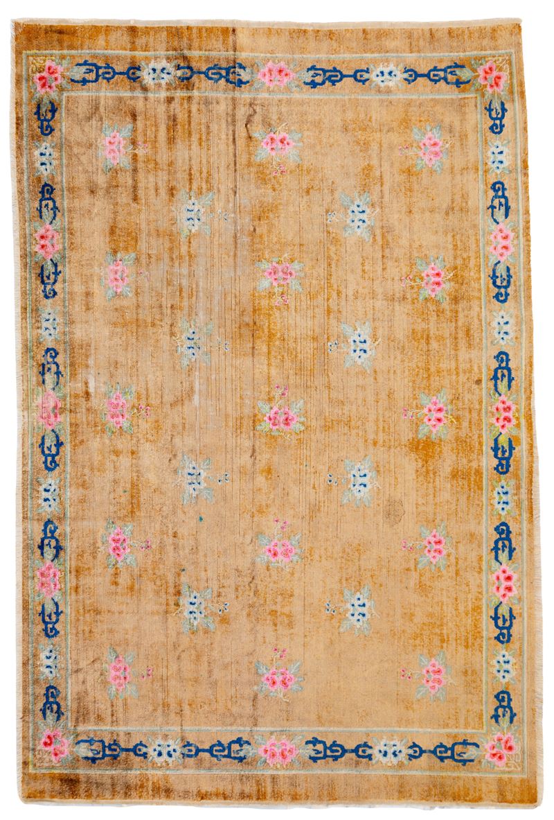 Tappeto Ningxia, Cina, seta, fine XIX secolo