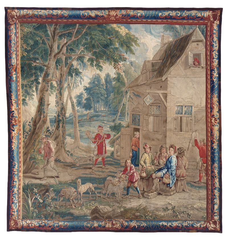 Jan Van Orley, Augustin Coppens - Arazzo di Teniers "sportivi che Riposano"