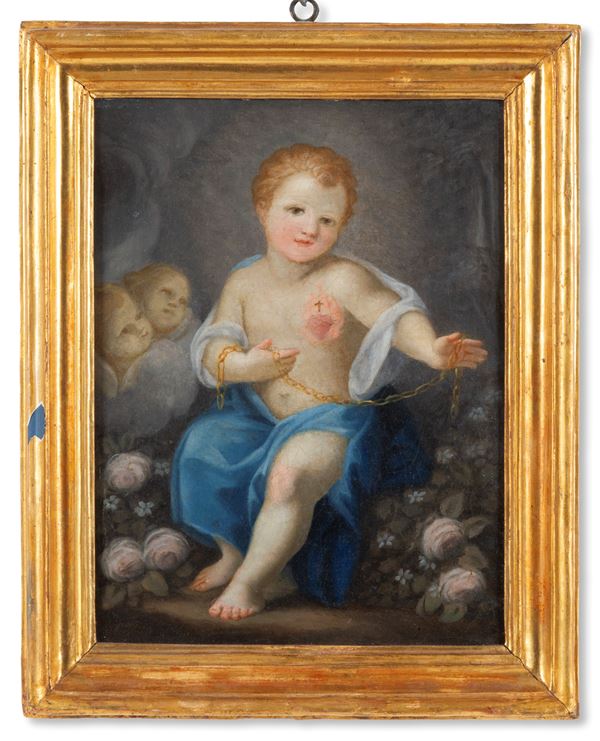Painting "BABY JESUS WITH SACRED HEART"