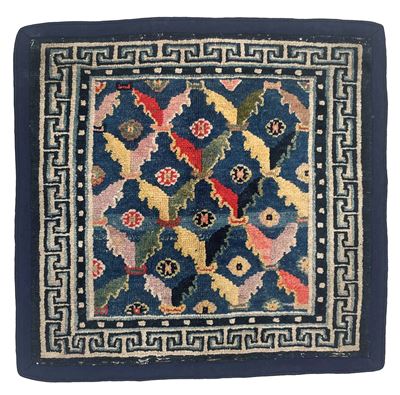 Tappeto seat mat, Tibet, Fine XIX secolo