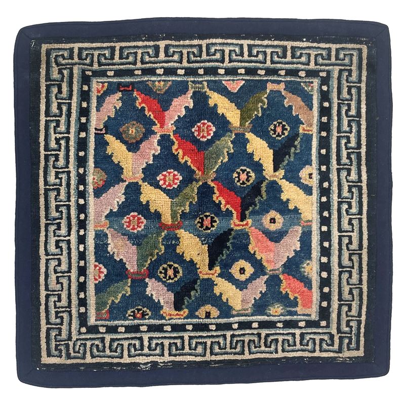 Tappeto seat mat, Tibet, Fine XIX secolo