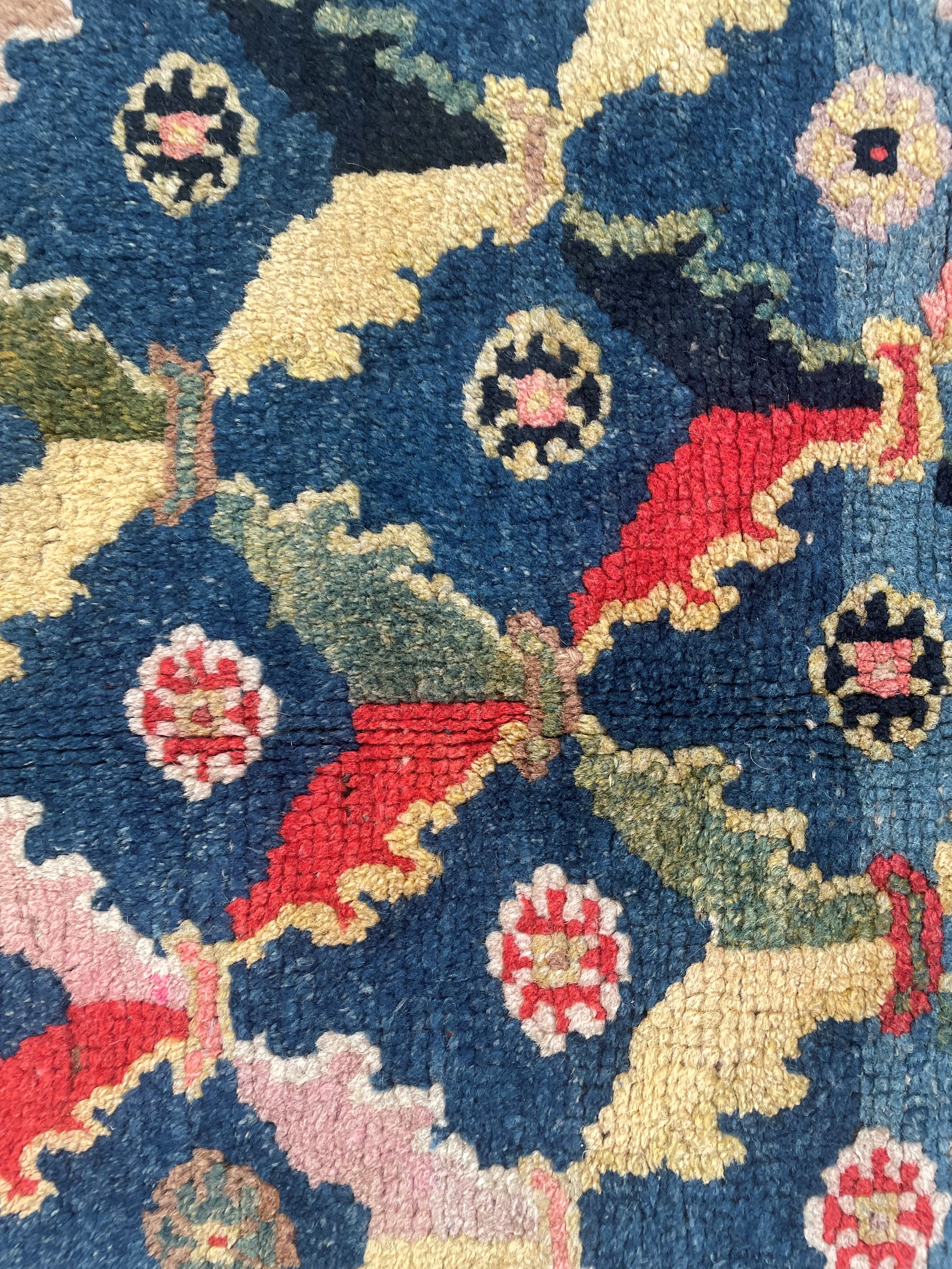 Tappeto seat mat, Tibet, Fine XIX secolo
