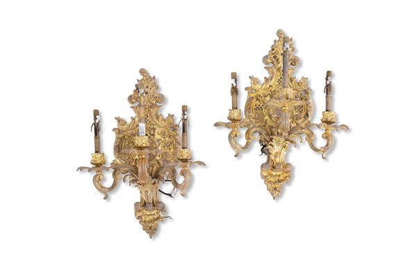 Pair of wall lamps