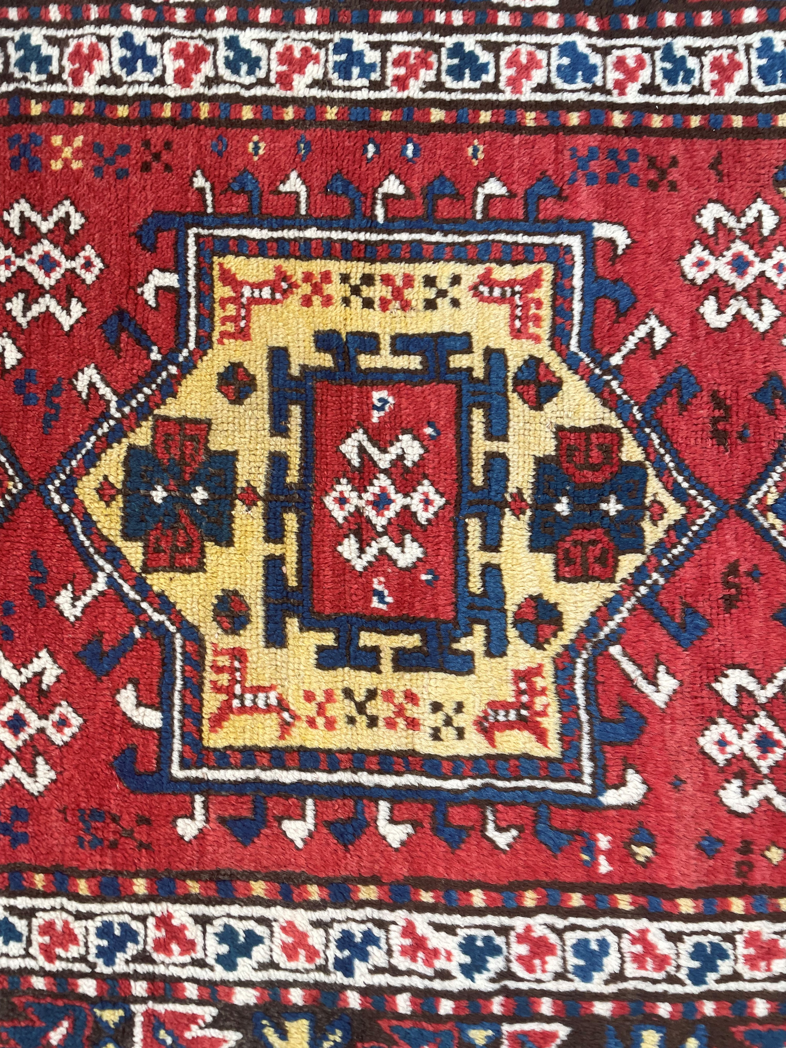 Tappeto Kazak, Caucaso, circa 1900, 175x100 cm ca.