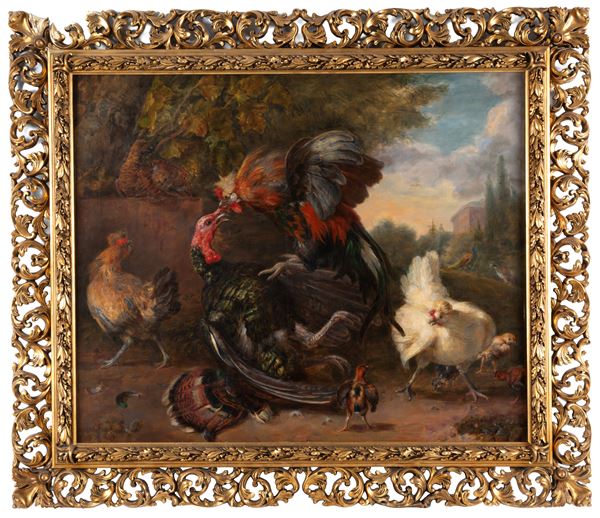 Painting "FIGHT IN THE FARMINGHOOD"