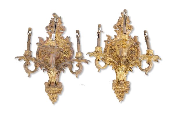 Pair of wall lamps