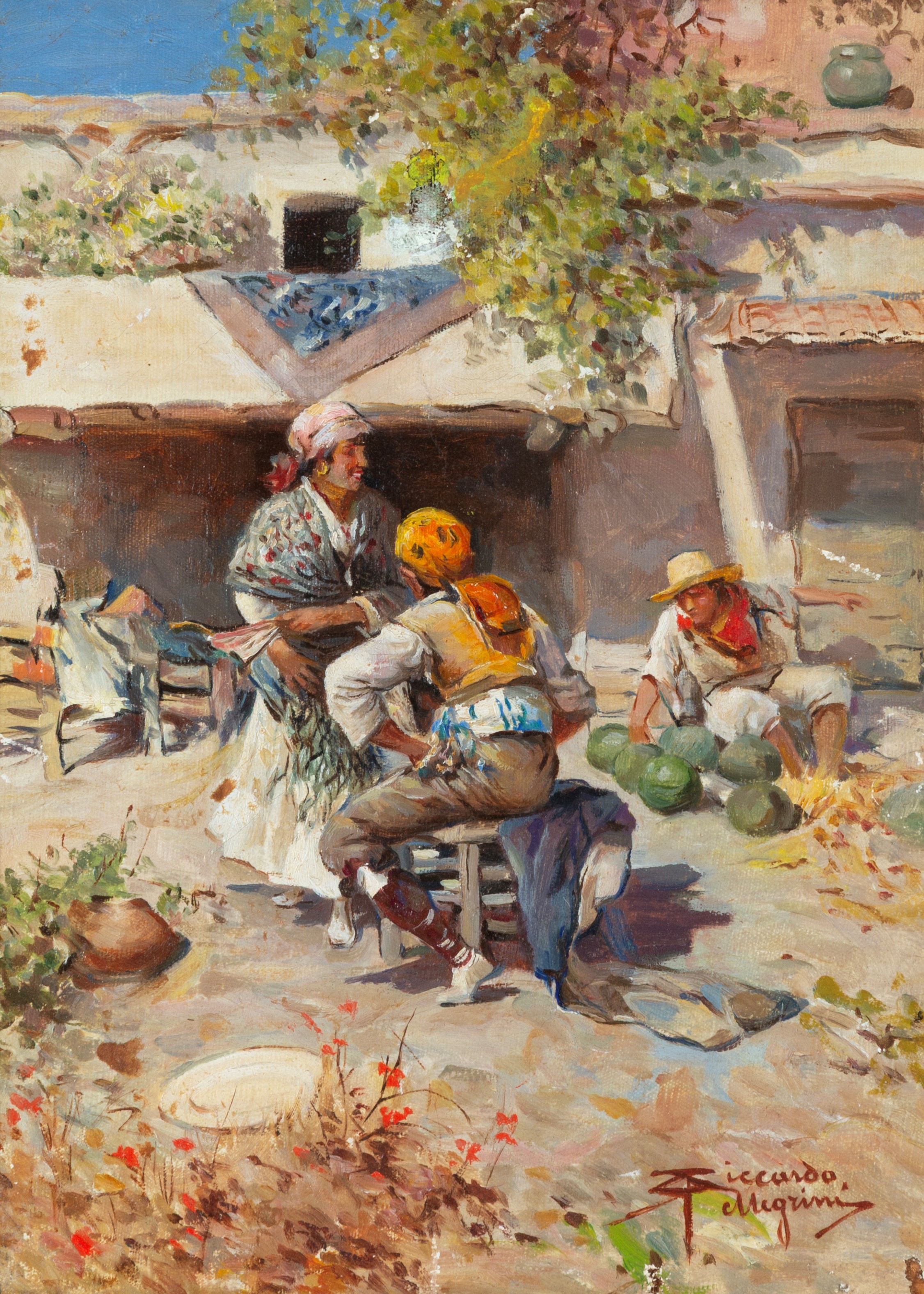 Riccardo Pellegrini - Scena di vita campestre
