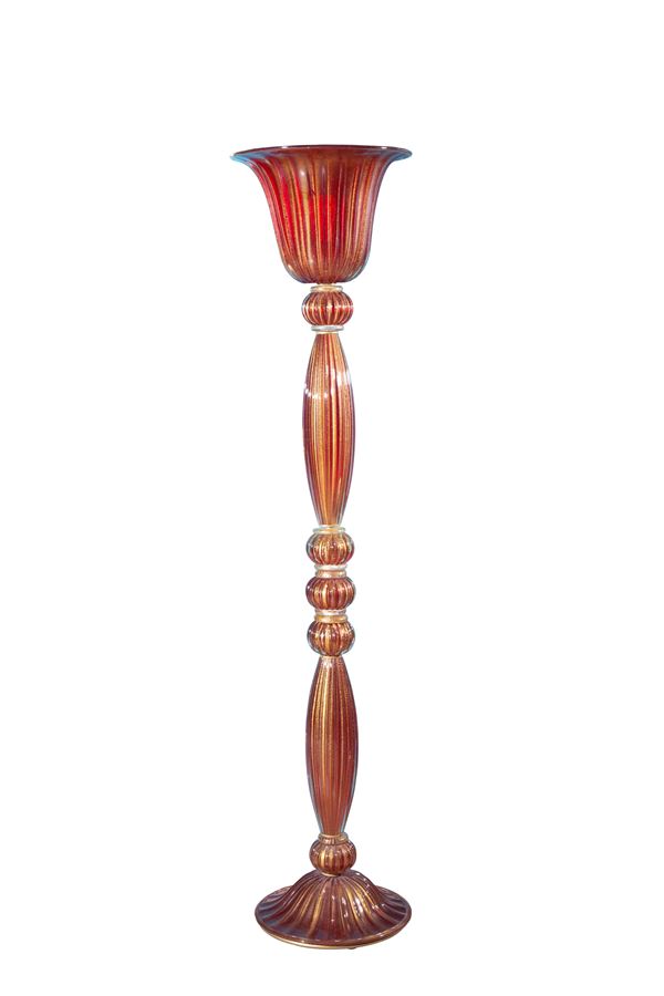 Glass floor lamp