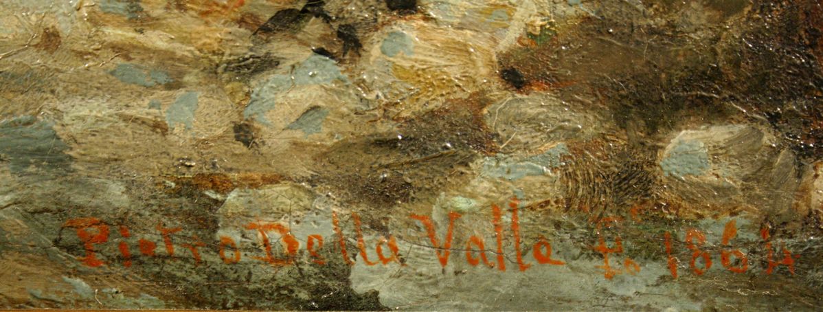 Pietro della Valle - Dipinto ''paesaggio con Pastori e Armenti''